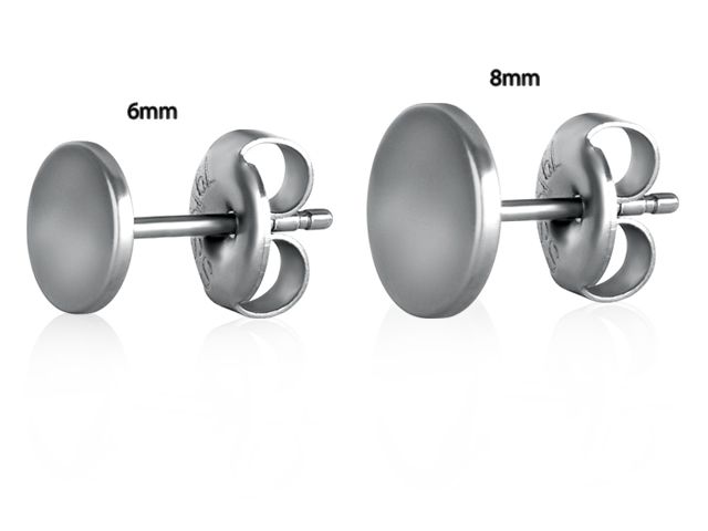 SS316L DISC EAR STUDS (24 PAIRS ON FREE DISPLAY)