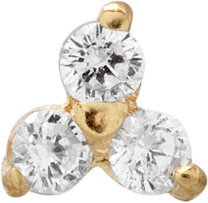 GOLD 18K INTERNAL ATTACHMENT (4MM PRONG SET TRINITY)