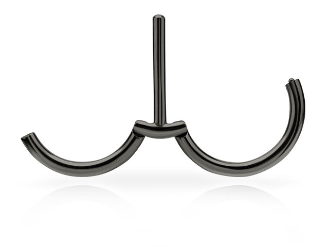 GUN METAL PVD SS316L DOUBLE CLICKER NIPPLE RING