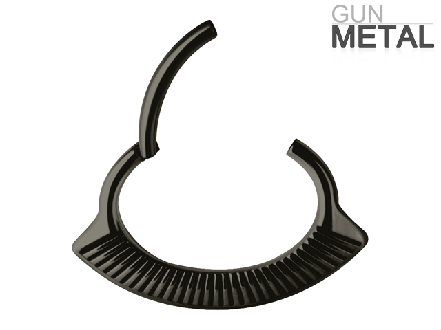 GUNMETAL PVD HINGED SEPTUM AND DAITH CLICKER