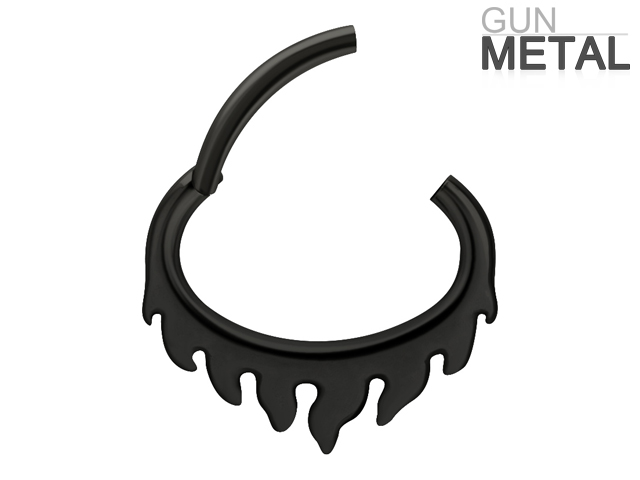 GUNMETAL PVD HINGED SEPTUM AND DAITH CLICKER