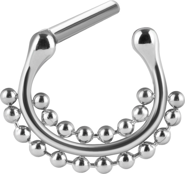 SS316L CASTING SEPTUM RING (DOUBLE SIDE BALL CHAIN)