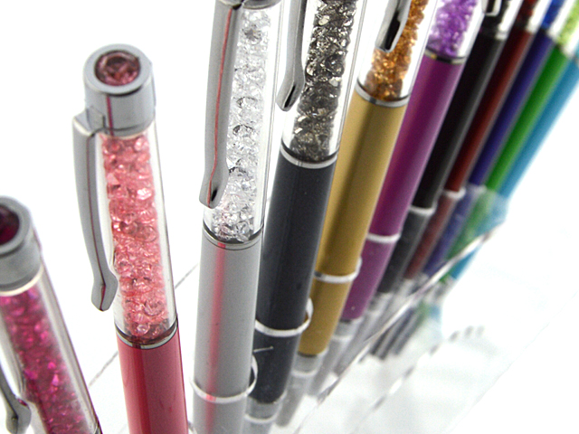 Kugelschreiber mit Glassteinen